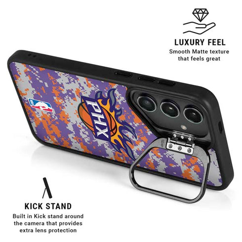 NBA Phoenix Suns Digi Camo Galaxy S24 FE Kickstand Case